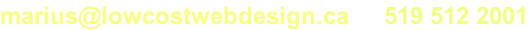 marius@lowcostwebdesign.ca     519 512 2001